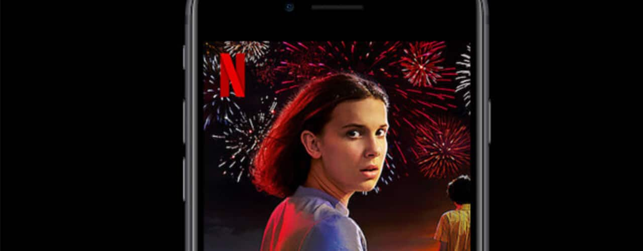 Stranger Things on netflix on mobile device